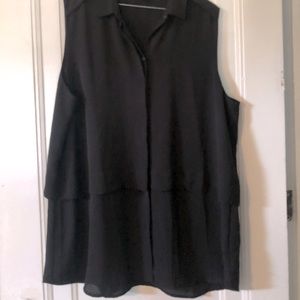 Banana Republic collared black top